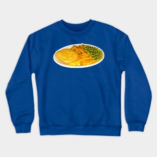 Upside Down Peas Chippy Meme Crewneck Sweatshirt